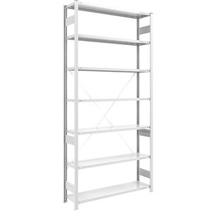 EUROKRAFTpro Grootvak-inhaakstelling, lichtgrijs RAL 7035, stellinghoogte 3000 mm, veldlast 1700 kg, lichte constructie, basisstelling, breedte x diepte = 1300 x 400 mm