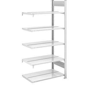 hofe Dossier-inhaakstelling, RAL 7035, stellinghoogte 1750 mm, dubbelzijdig, aanbouwstelling, b x d = 750 x 600 mm