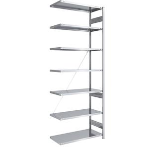 EUROKRAFTpro Magazijn inhaakstelling, verzinkt, middelzware constructie, stellinghoogte 3000 mm, aanbouwstelling, breedte x diepte = 1000 x 600 mm