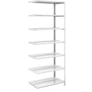 hofe Dossier-schroefstelling, lichtgrijs RAL 7035, stellinghoogte 2200 mm, dubbelzijdig, aanbouwstelling, breedte x diepte = 750 x 600 mm