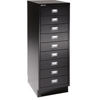 BISLEY MultiDrawer™ 39 serie, met sokkel, A3, 9 laden, zwart