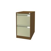 Bisley Hängeregistraturschrank, 1-bahnig 2 Schübe, DIN A4 sepiabraun/creme