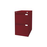 Bisley Hängeregistraturschrank, 1-bahnig 2 Schübe, DIN A4 kardinalrot