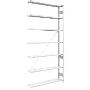 hofe Grootvak-inhaakstelling, hoogte 3000 mm, aanbouwstelling, vakdraagvermogen 200 kg, lichtgrijs