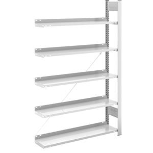 hofe Dossier-inhaakstelling, RAL 7035, stellinghoogte 1750 mm, enkelzijdig, aanbouwstelling, b x d = 1000 x 300 mm