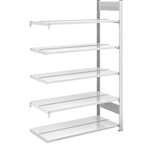 hofe Dossier-inhaakstelling, RAL 7035, stellinghoogte 1750 mm, dubbelzijdig, aanbouwstelling, b x d = 1000 x 600 mm