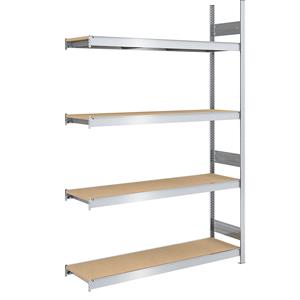 hofe Grootvak-inhaakstelling met spaanplaten, hoogte 2500 mm, breedte 1500 mm, veldlast 1750 kg, diepte 500 mm, aanbouwstelling