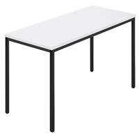 Rechthoekige tafel, vierkante buis met coating, b x d = 1200 x 600 mm, wit / antracietkleurig