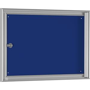 Vitrinekast BASIC, voor 2 x A4, gentiaanblauw