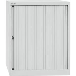 BISLEY Euro-roldeurkast, breedte 800 mm, 2 legborden, lichtgrijs