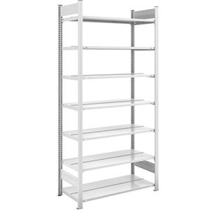 hofe Dossier-inhaakstelling, RAL 7035, stellinghoogte 2350 mm, dubbelzijdig, basisstelling, b x d = 1000 x 600 mm