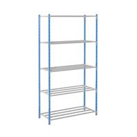Steckregal mit Rohr-Fachböden HxBxT 1996 x 1020 x 600 mm, Grundregal