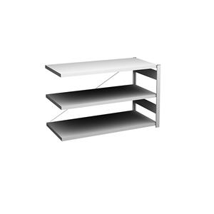 Hofe Sideboard-Steckregal, lichtgrau Höhe 825 mm, 3 Böden, Anbauregal Bodentiefe 600 mm, Fachlast 190 kg