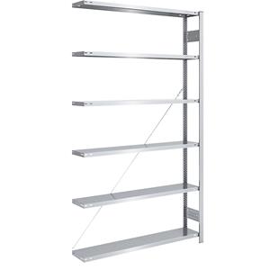 Hofe Großfach-Steckregal Höhe 2500 mm Anbauregal, Fachlast 175 kg, verzinkt