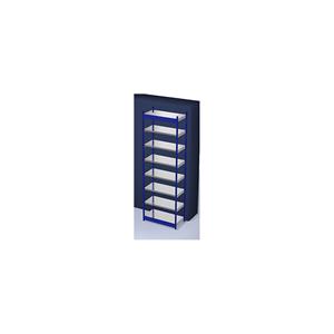 hofe Robuuste inhaakstelling, enkelzijdig, stellinghoogte 3000 mm, blauw / verzinkt, legbordbreedte 1025 mm, basisstelling, breedte x diepte = 1025 x 500 mm