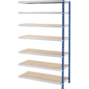 EUROKRAFTbasic Großfach-Steckregal mit Spanplatten-Böden Tiefe 700 mm Anbauregal, HxB 2522 x 1525 mm