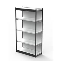 Kantoor-stellingsysteem, met achterwand, stellinghoogte 1900 mm, basisstelling, breedte x diepte = 1000 x 300 mm