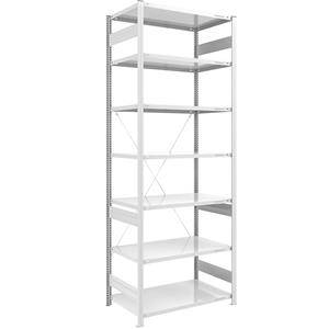 EUROKRAFTpro Magazijn inhaakstelling, lichtgrijs RAL 7035, lichte constructie, stellinghoogte 3000 mm, basisstelling, breedte x diepte = 1000 x 800 mm