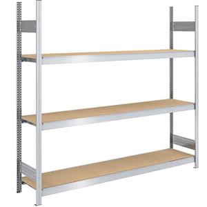hofe Grootvak-inhaakstelling met spaanplaten, hoogte 2000 mm, breedte 2000 mm, veldlast 1200 kg, diepte 500 mm, basisstelling