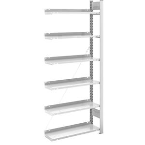 hofe Dossier-inhaakstelling, RAL 7035, stellinghoogte 2000 mm, enkelzijdig, aanbouwstelling, b x d = 750 x 300 mm