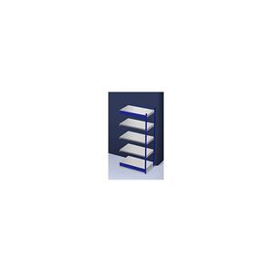 hofe Robuuste inhaakstelling, enkelzijdig, stellinghoogte 2000 mm, blauw / verzinkt, legbordbreedte 1025 mm, aanbouwstelling, breedte x diepte = 1025 x 600 mm