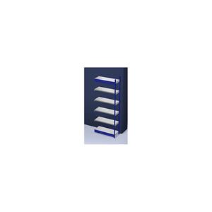 hofe Robuuste inhaakstelling, enkelzijdig, stellinghoogte 2500 mm, blauw / verzinkt, legbordbreedte 1025 mm, aanbouwstelling, breedte x diepte = 1025 x 400 mm