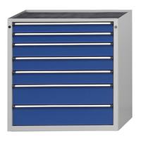 ANKE Schubladenschrank ohne Platte Breite 910 mm, Schubladentraglast 200 kg 7 Schubladen, Front enzianblau