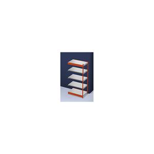 hofe Robuuste inhaakstelling, enkelzijdig, stellinghoogte 2000 mm, oranje / verzinkt, legbordbreedte 1025 mm, aanbouwstelling, breedte x diepte = 1025 x 600 mm