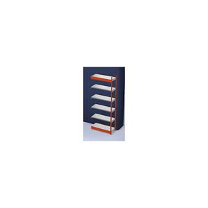 hofe Robuuste inhaakstelling, enkelzijdig, stellinghoogte 2500 mm, oranje / verzinkt, legbordbreedte 1025 mm, aanbouwstelling, breedte x diepte = 1025 x 400 mm
