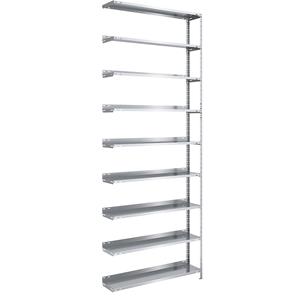Hofe Akten-Schraubregal, verzinkt Regalhöhe 2900 mm Anbauregal, Breite x Tiefe 1000 x 300 mm