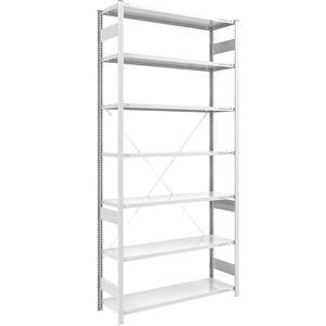 EUROKRAFTpro Grootvak-inhaakstelling, lichtgrijs RAL 7035, stellinghoogte 3000 mm, veldlast 1700 kg, lichte constructie, basisstelling, breedte x diepte = 1300 x 500 mm