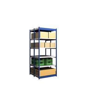 hofe Robuuste inhaakstelling, dubbelzijdig, stellinghoogte 2500 mm, blauw / verzinkt, legbordbreedte 1025 mm, basisstelling, breedte x diepte = 1025 x 500 mm