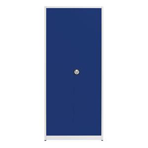 mauser Universele kast, extra hoog, h x b x d = 2200 x 950 x 420 mm, lichtgrijs / ultramarijnblauw