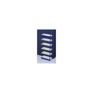 hofe Robuuste inhaakstelling, enkelzijdig, stellinghoogte 2500 mm, blauw / verzinkt, legbordbreedte 1025 mm, aanbouwstelling, breedte x diepte = 1025 x 500 mm