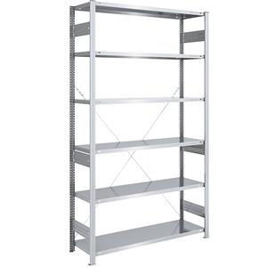 EUROKRAFTpro Grootvak-inhaakstelling, verzinkt, hoogte 2500 mm, veldlast 2500 kg, basisstelling, b x d = 1300 x 500 mm