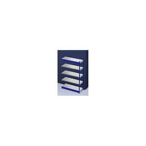 hofe Robuuste inhaakstelling, enkelzijdig, stellinghoogte 2000 mm, blauw / verzinkt, legbordbreedte 1325 mm, aanbouwstelling, breedte x diepte = 1325 x 500 mm