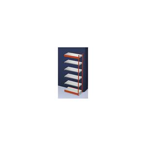 hofe Robuuste inhaakstelling, enkelzijdig, stellinghoogte 2500 mm, oranje / verzinkt, legbordbreedte 1025 mm, aanbouwstelling, breedte x diepte = 1025 x 500 mm