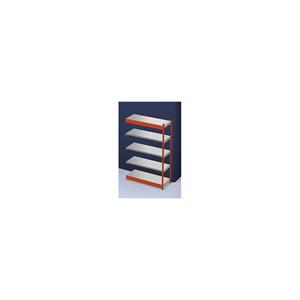 hofe Robuuste inhaakstelling, enkelzijdig, stellinghoogte 2000 mm, oranje / verzinkt, legbordbreedte 1325 mm, aanbouwstelling, breedte x diepte = 1325 x 500 mm