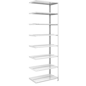 hofe Dossier-schroefstelling, lichtgrijs RAL 7035, stellinghoogte 2550 mm, dubbelzijdig, aanbouwstelling, breedte x diepte = 750 x 600 mm
