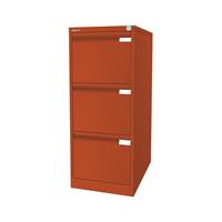Bisley Hängeregistraturschrank, 1-bahnig 3 Schübe, DIN A4 orange