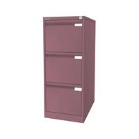 Bisley Hängeregistraturschrank, 1-bahnig 3 Schübe, DIN A4 pink