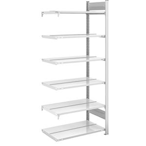 hofe Dossier-inhaakstelling, RAL 7035, stellinghoogte 2000 mm, dubbelzijdig, aanbouwstelling, b x d = 750 x 600 mm