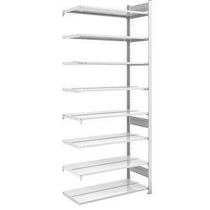 hofe Dossier-inhaakstelling, RAL 7035, stellinghoogte 2700 mm, dubbelzijdig, aanbouwstelling, b x d = 1000 x 600 mm