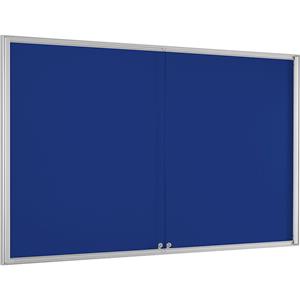 Vitrinekast BASIC, voor 21 x A4, gentiaanblauw