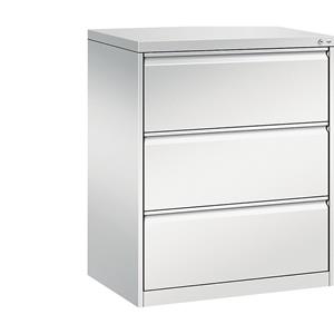 C+P Hangmappenkast ACURADO, 2 rijen, 3 laden, lichtgrijs