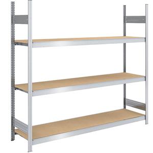 hofe Grootvak-inhaakstelling met spaanplaten, hoogte 2000 mm, breedte 2000 mm, veldlast 1200 kg, diepte 600 mm, basisstelling