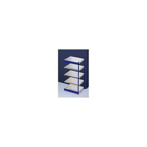 hofe Robuuste inhaakstelling, enkelzijdig, stellinghoogte 2000 mm, blauw / verzinkt, legbordbreedte 1025 mm, aanbouwstelling, breedte x diepte = 1025 x 800 mm