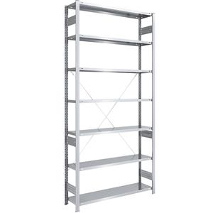 EUROKRAFTpro Grootvak-inhaakstelling, verzinkt, hoogte 3000 mm, veldlast 1700 kg, lichte constructie, basisstelling, b x d = 1300 x 400 mm