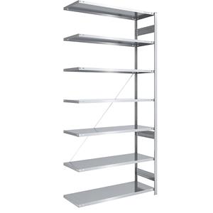 EUROKRAFTpro Grootvak-inhaakstelling, verzinkt, hoogte 3000 mm, veldlast 1700 kg, aanbouwstelling, b x d = 1300 x 600 mm