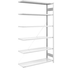 EUROKRAFTpro Grootvak-inhaakstelling, lichtgrijs RAL 7035, stellinghoogte 2500 mm, veldlast 1000 kg, aanbouwstelling, breedte x diepte = 1300 x 500 mm